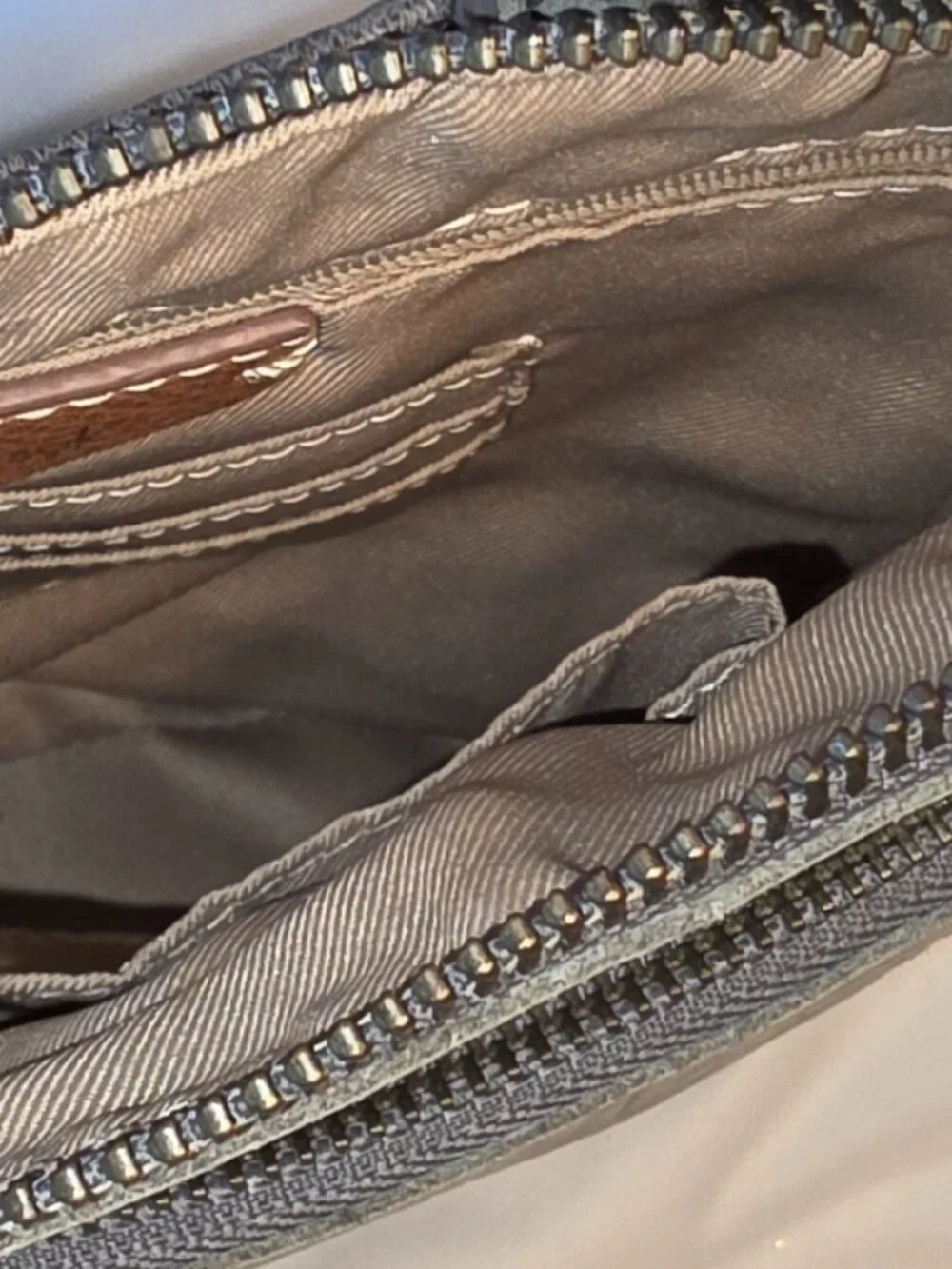 The Sak Loyola Leather Mini Convertible Backpack Floral Embossed Gray Neutral